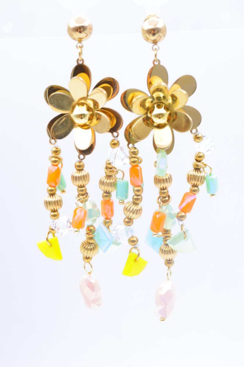 Boucles d'oreilles en acier inoxydable - MULTICOLORE
