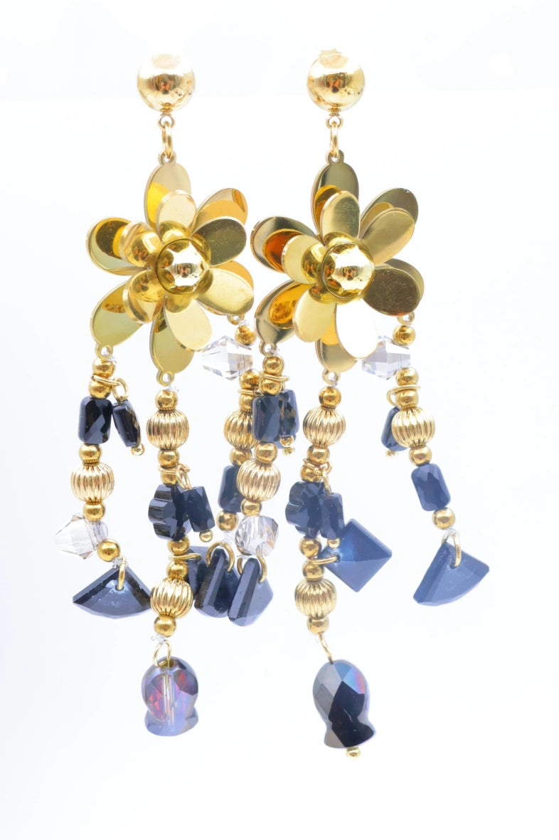 Boucles d'oreilles en acier inoxydable - NOIR