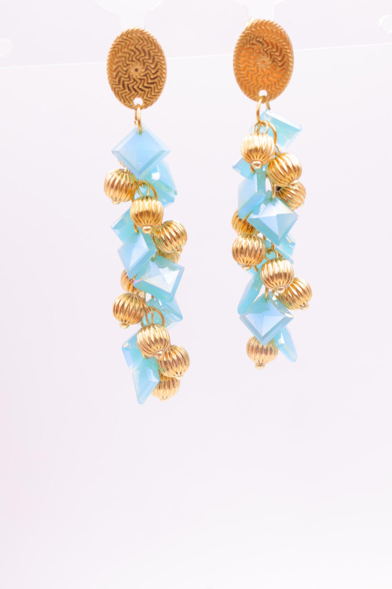 Boucles d'oreilles en acier inoxydable - BLEU