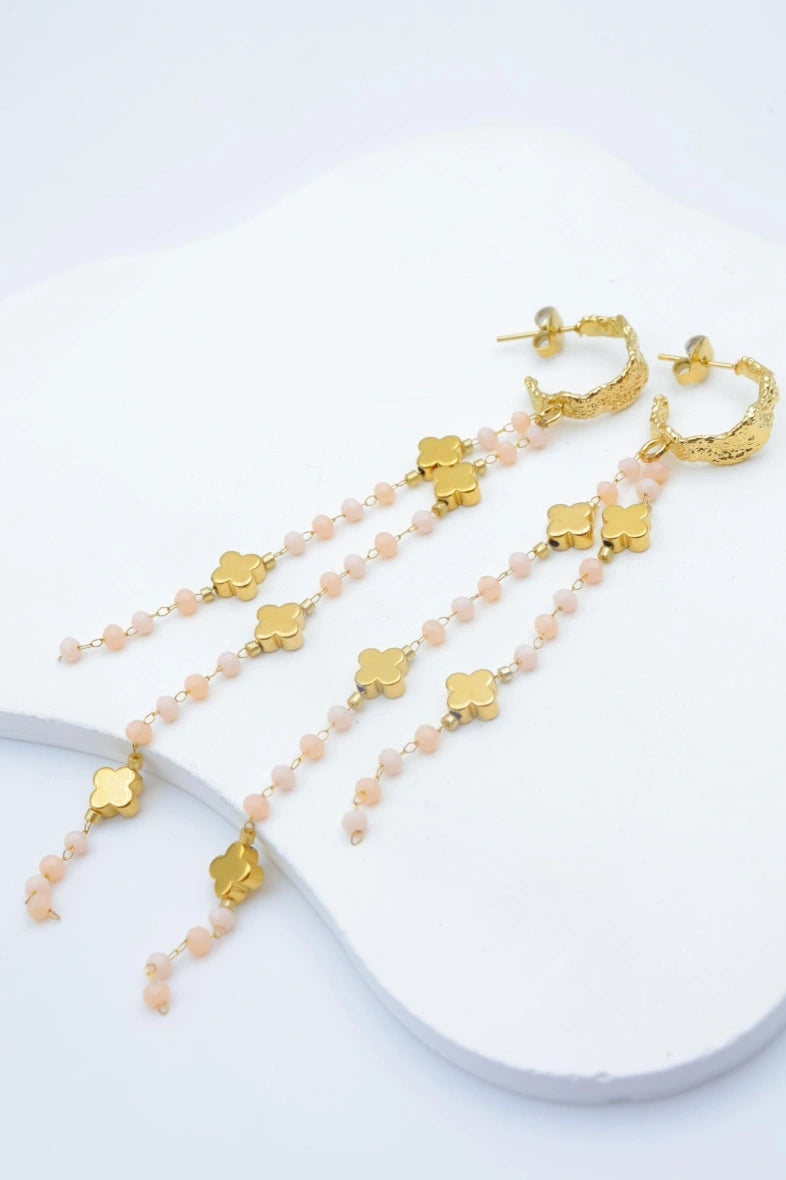 Boucles d'oreilles en acier inoxydable - BLANC