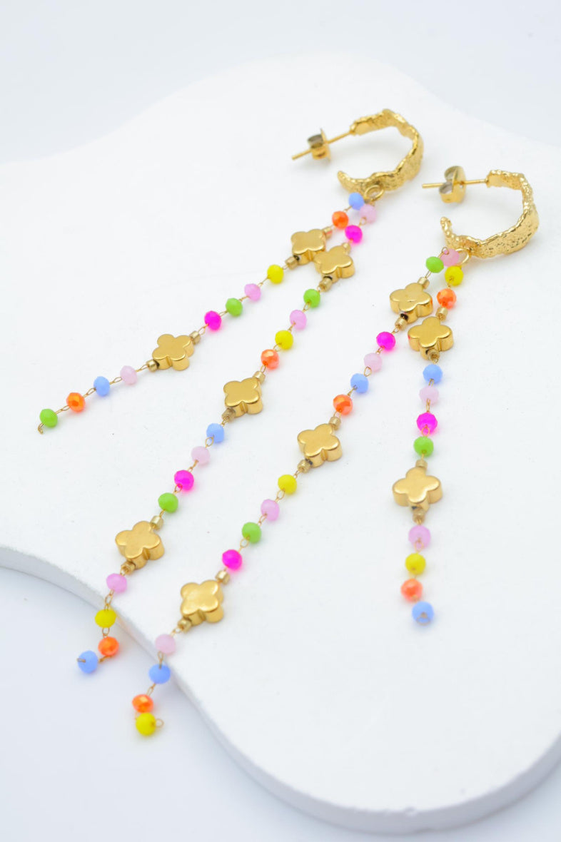 Boucles d'oreilles en acier inoxydable - MULTICOLORE
