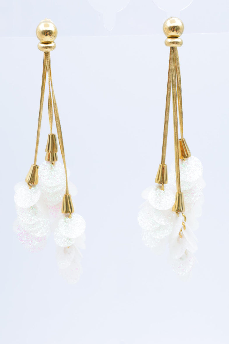 Boucles d'oreilles en acier inoxydable - BLANC