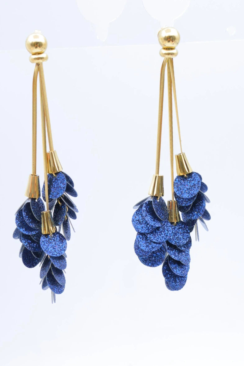 Boucles d'oreilles en acier inoxydable - BLEU