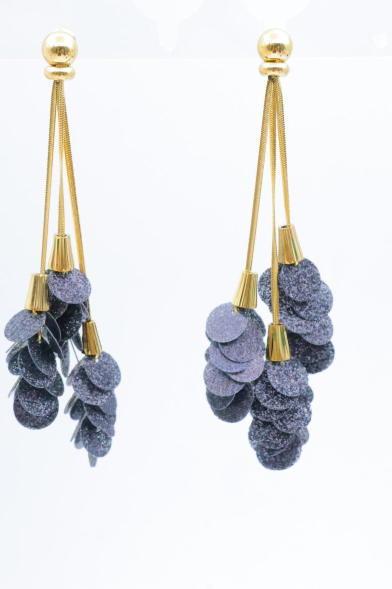 Boucles d'oreilles en acier inoxydable - NOIR