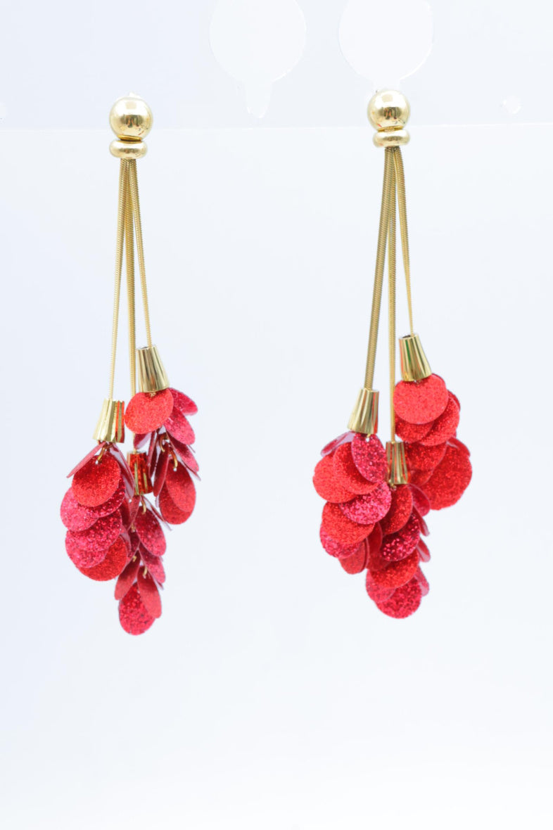 Boucles d'oreilles en acier inoxydable - ROUGE