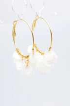 Boucles d'oreilles en acier inoxydable - BLANC