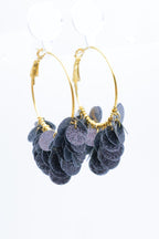 Boucles d'oreilles en acier inoxydable - NOIR