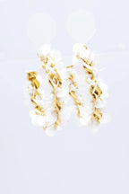 Boucles d'oreilles en acier inoxydable - BLANC