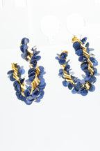 Boucles d'oreilles en acier inoxydable - BLEU