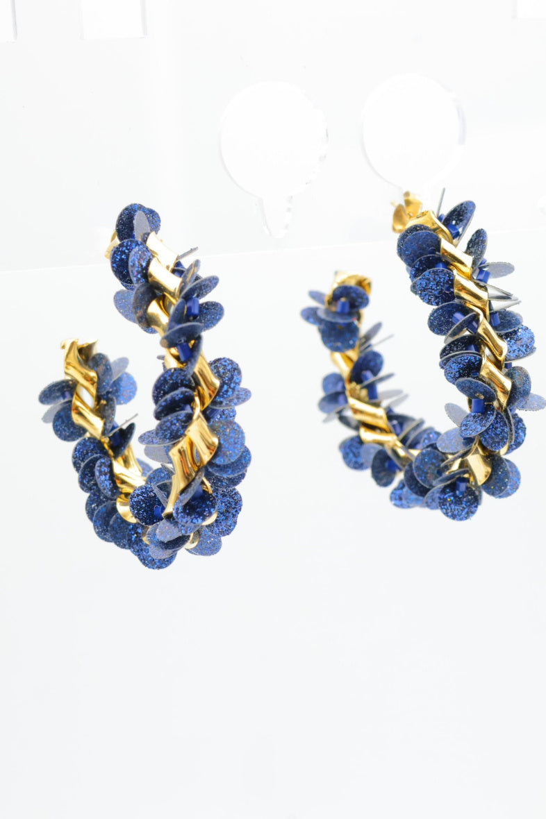 Boucles d'oreilles en acier inoxydable - BLEU