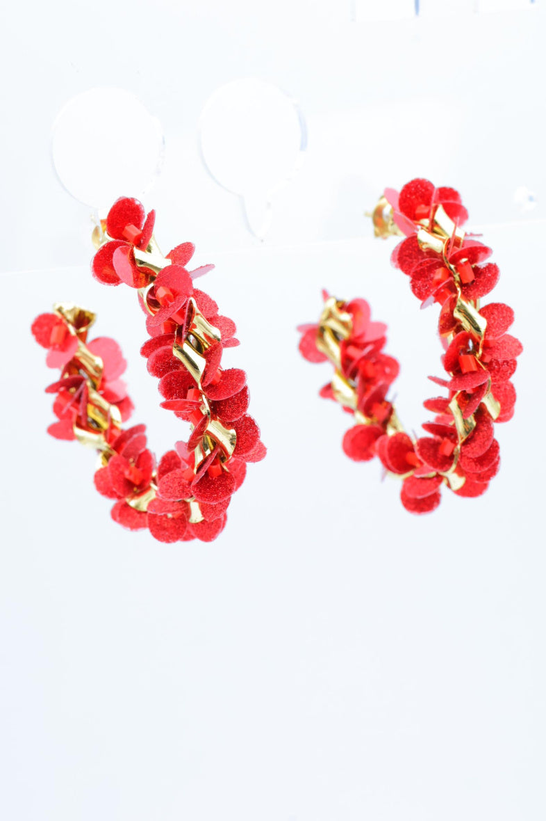 Boucles d'oreilles en acier inoxydable - FUCHSIA