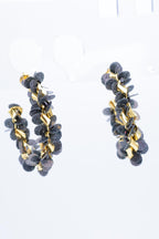 Boucles d'oreilles en acier inoxydable - NOIR