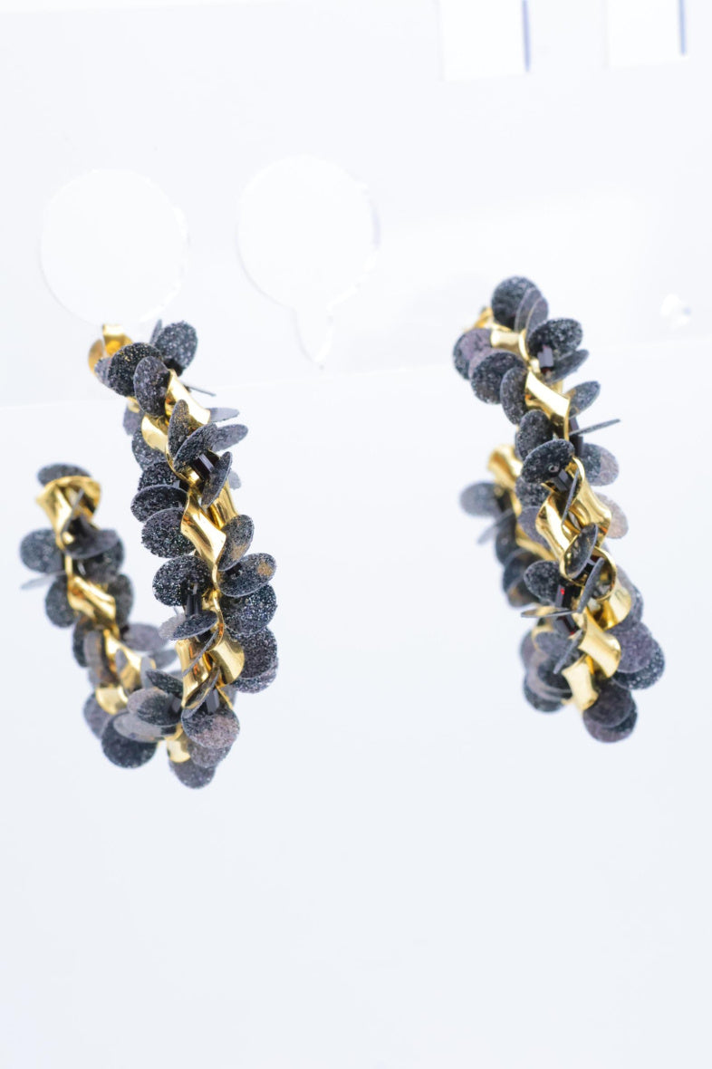 Boucles d'oreilles en acier inoxydable - NOIR