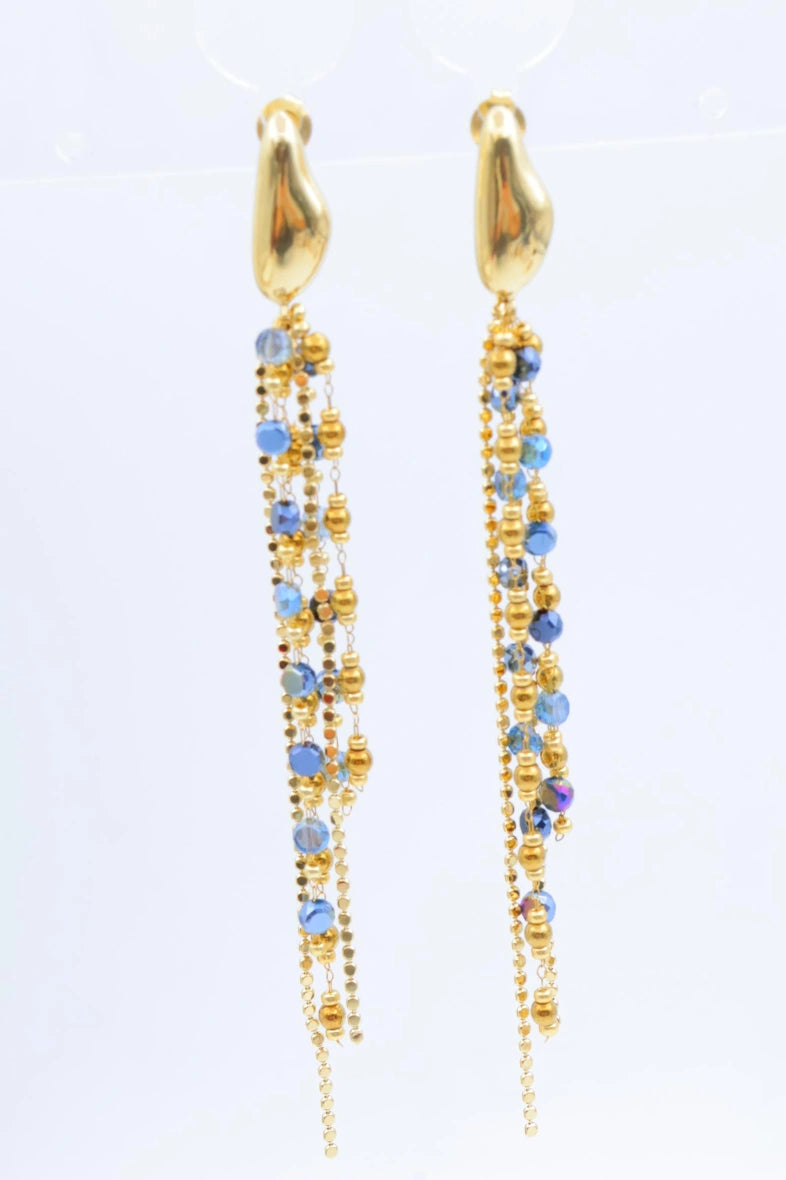 Boucles d'oreilles en acier inoxydable - BLEU