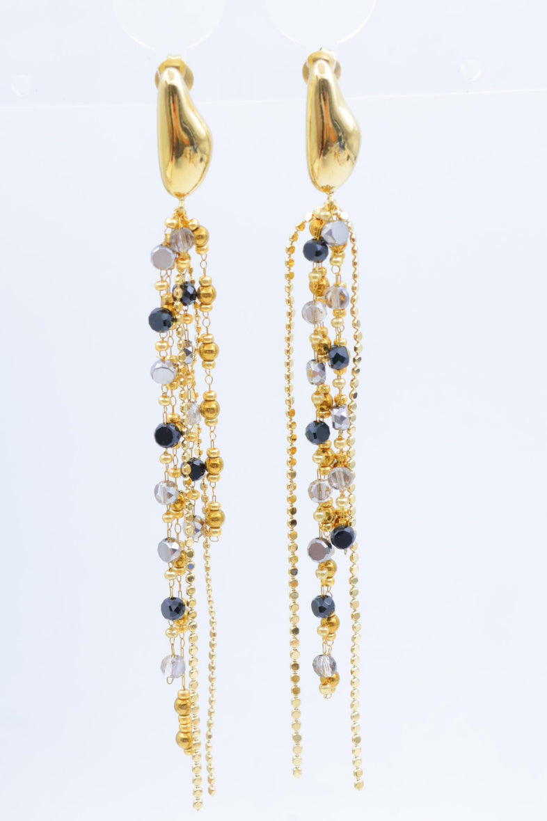 Boucles d'oreilles en acier inoxydable - NOIR
