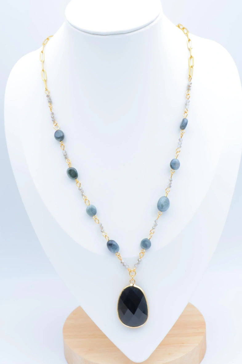 Collier en acier inoxydable - NOIR