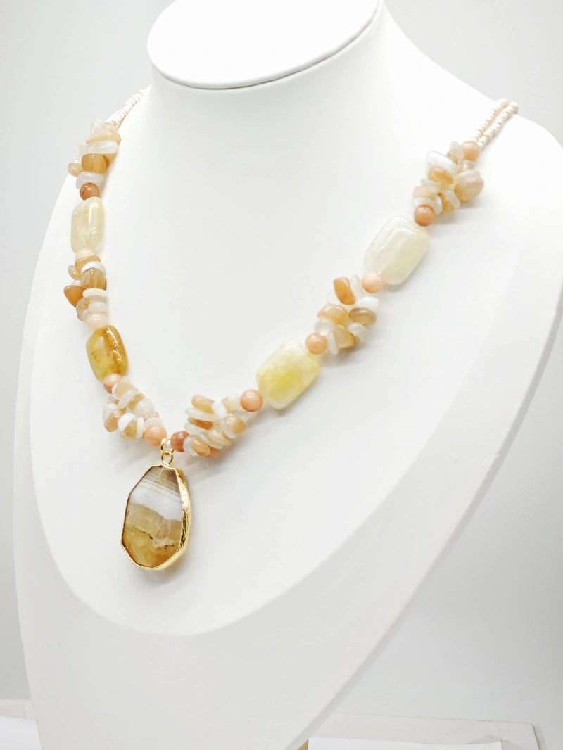Collier en acier inoxydable - BEIGE