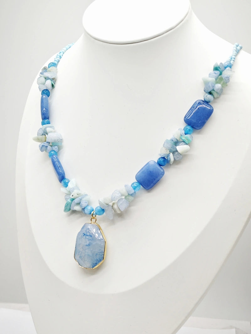 Collier en acier inoxydable - BLEU