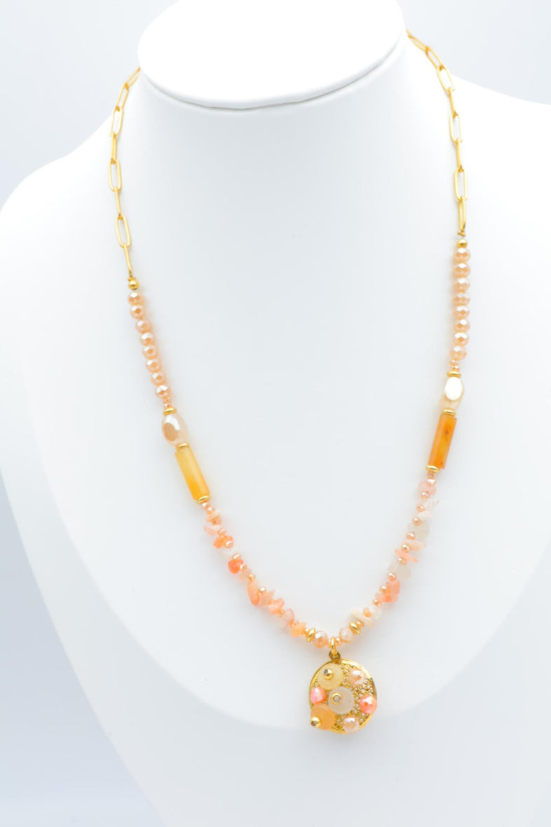 Collier en acier inoxydable - BEIGE