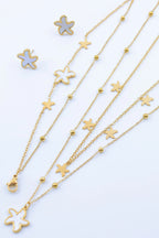 Parure de bijoux en acier inoxydable - BLANC