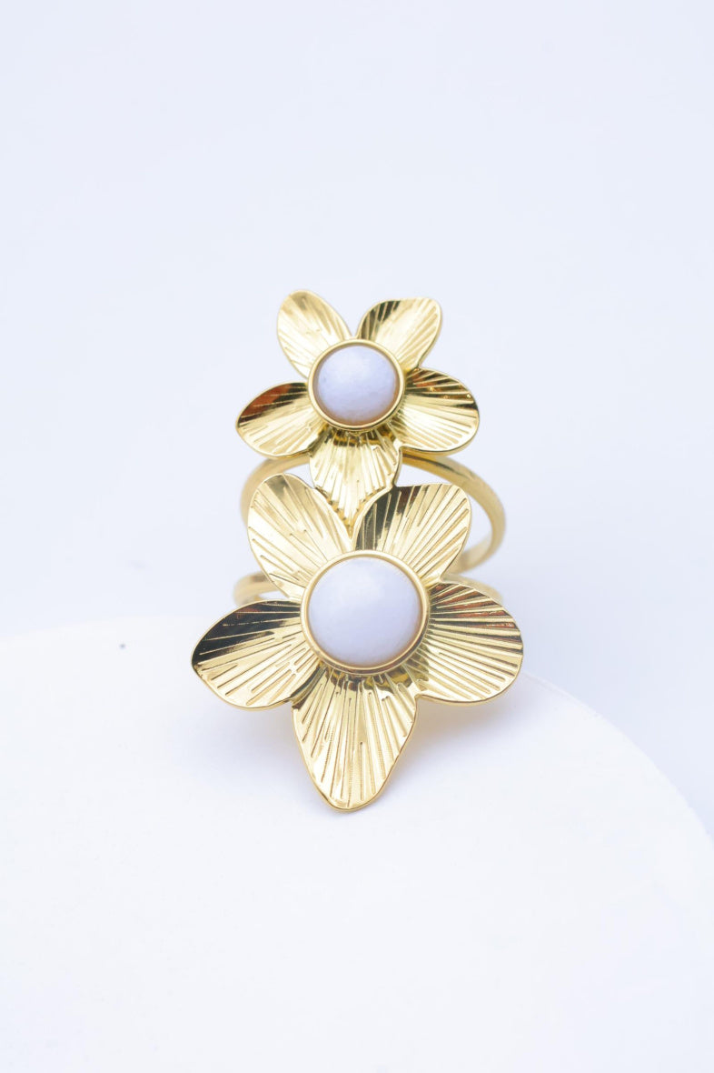 Bague en acier inoxydable ajustable - BLANC