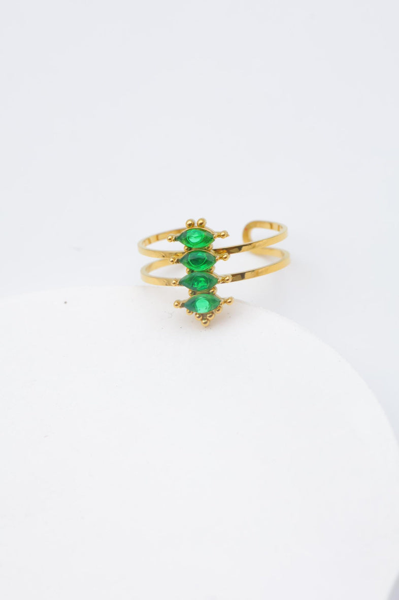 Bague en acier inoxydable ajustable - VERT