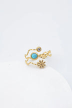 Bague en acier inoxydable ajustable - BLEU