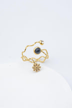 Bague en acier inoxydable ajustable - NOIR