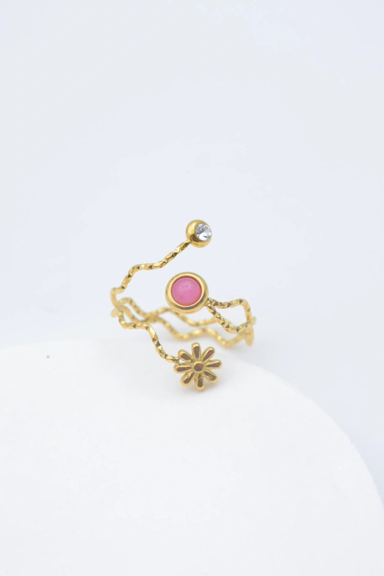 Bague en acier inoxydable ajustable - ROSE