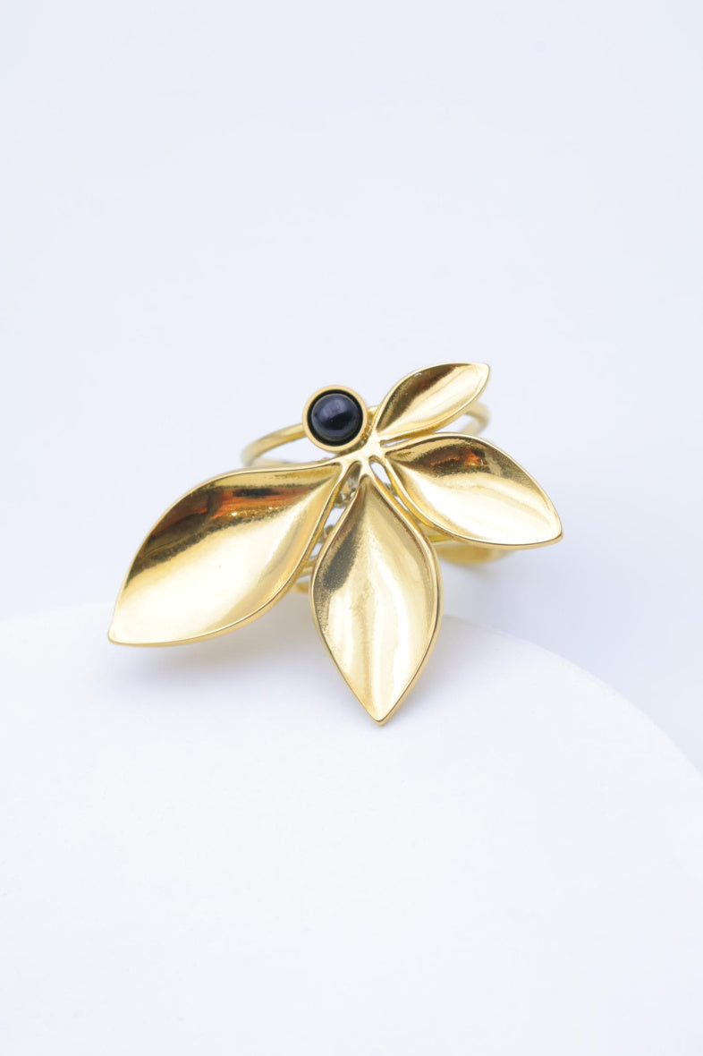 Bague en acier inoxydable ajustable - NOIR