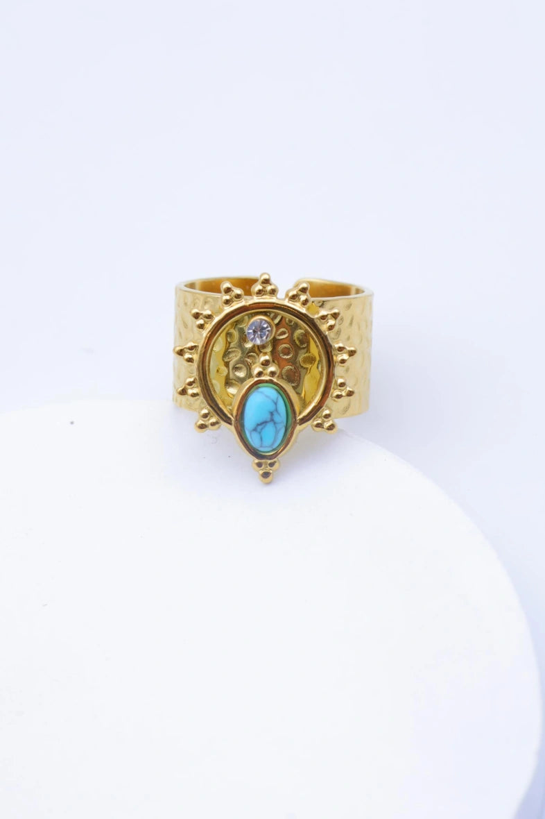 Bague en acier inoxydable ajustable - BLEU