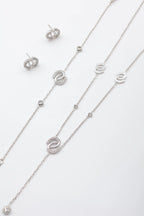 Parure de bijoux en acier inoxydable - ARGENT