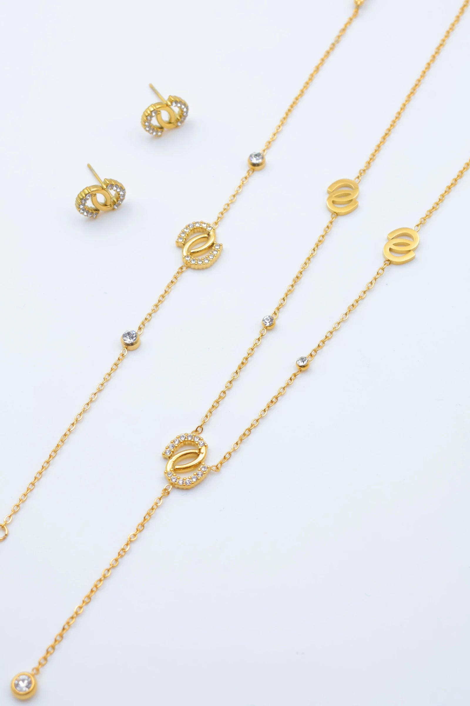 Parure de bijoux en acier inoxydable - DORÉ