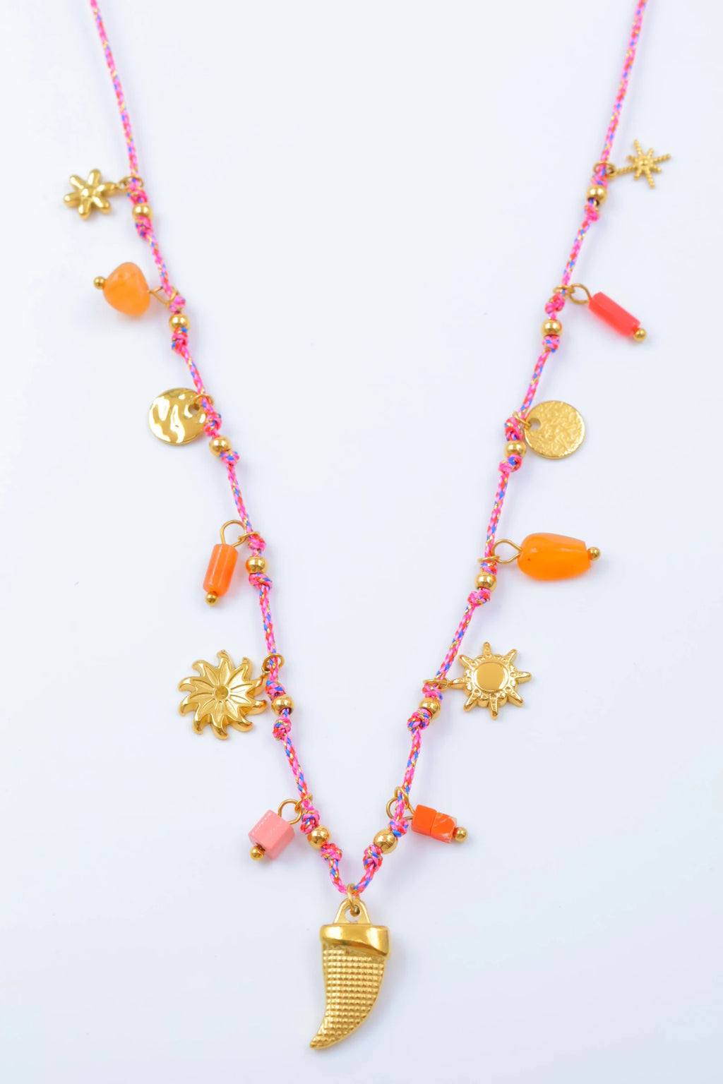Collier en acier inoxydable - FUCHSIA
