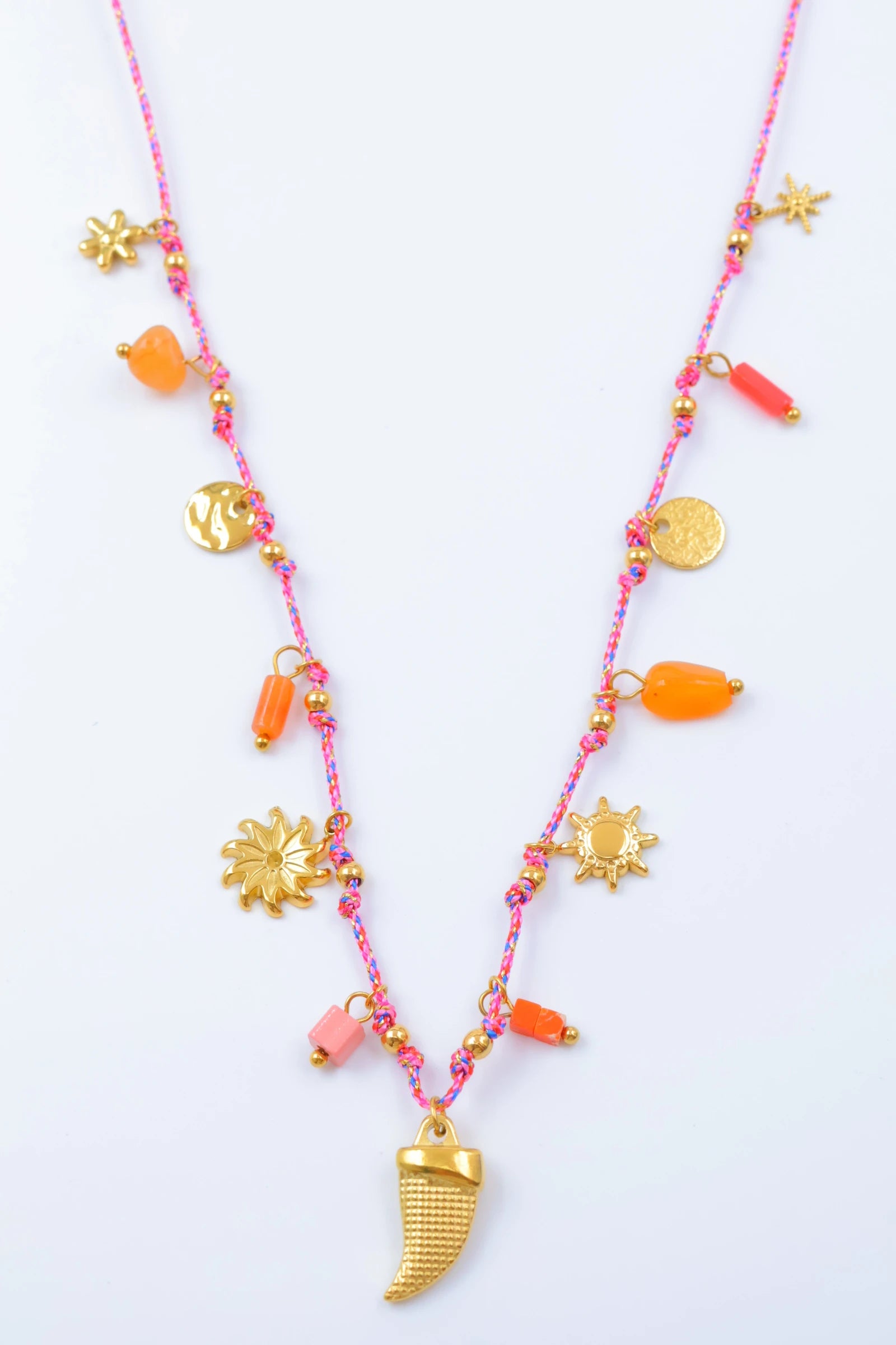 Collier en acier inoxydable - FUCHSIA