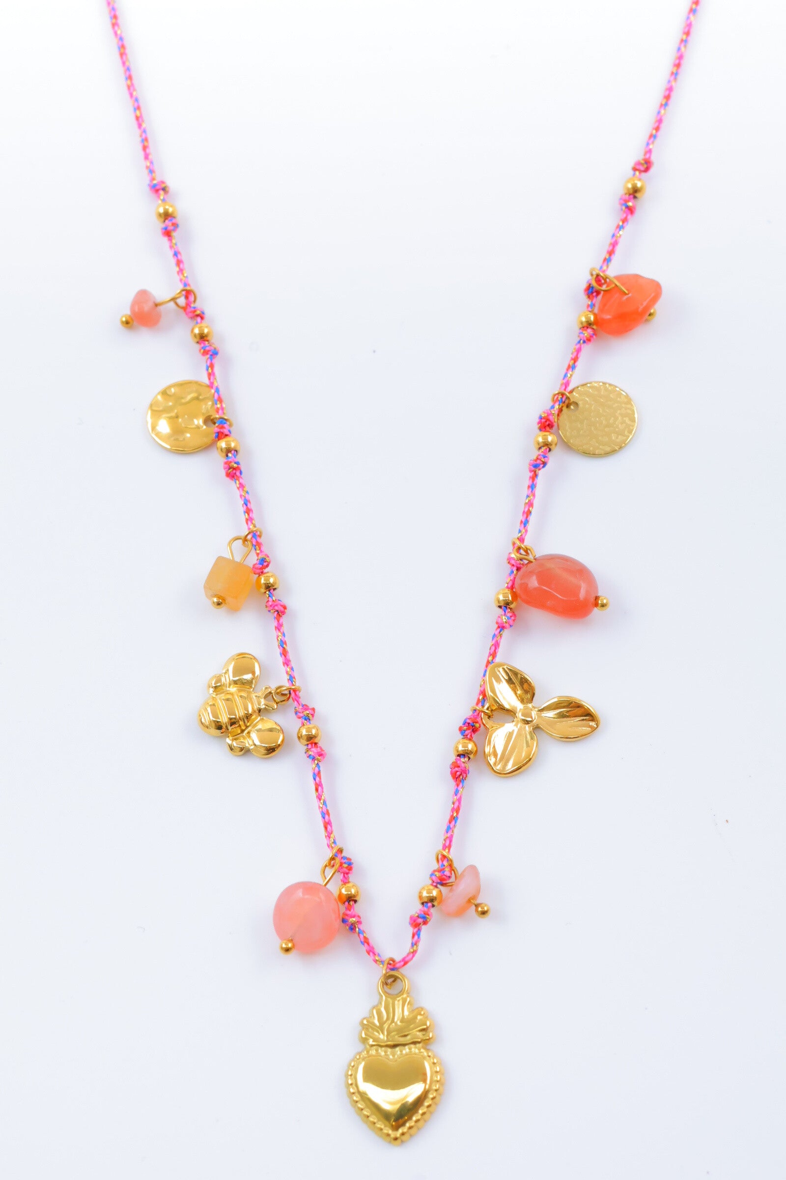 Collier en acier inoxydable - FUCHSIA
