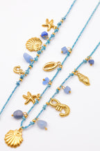Parure de bijoux en acier inoxydable - BLEU
