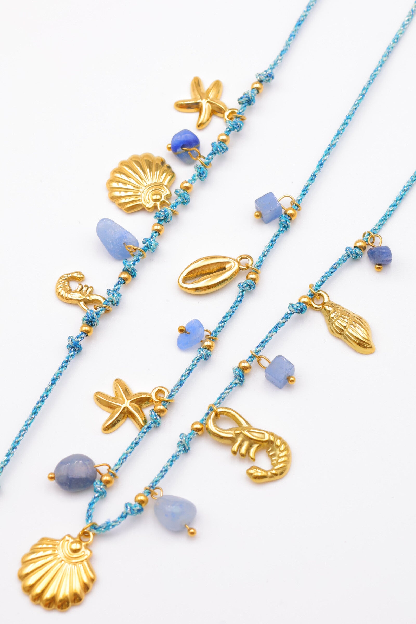 Parure de bijoux en acier inoxydable - BLEU