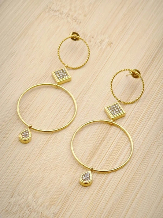 Boucles d’oreilles en acier inoxydable
