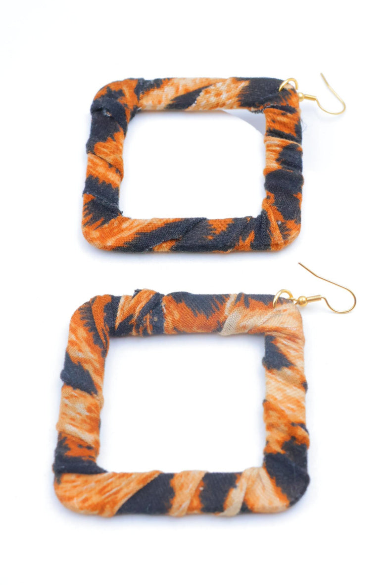Boucles d'oreilles en acier inoxydable - MARRON FONCÉ