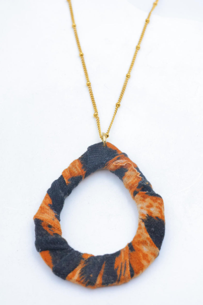 Collier en acier inoxydable - MARRON FONCÉ