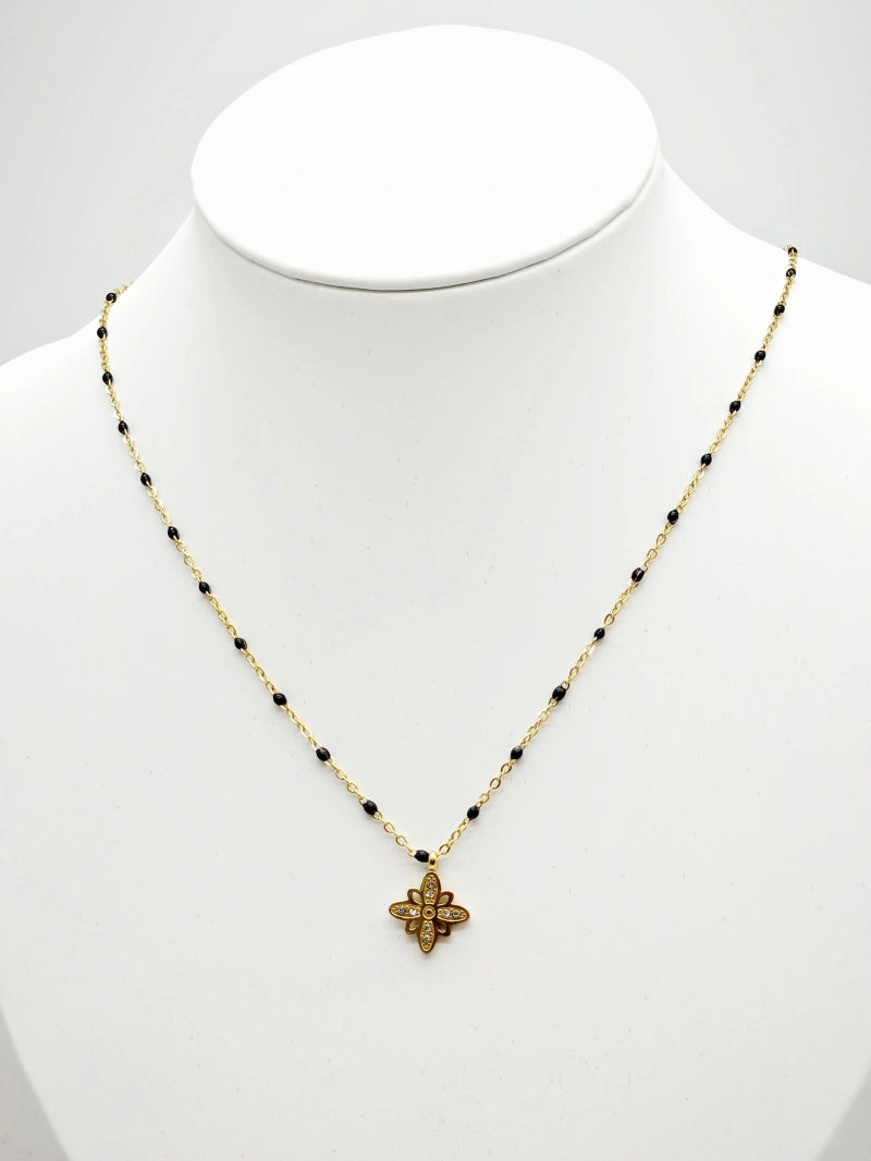 Collier en acier inoxydable - NOIR