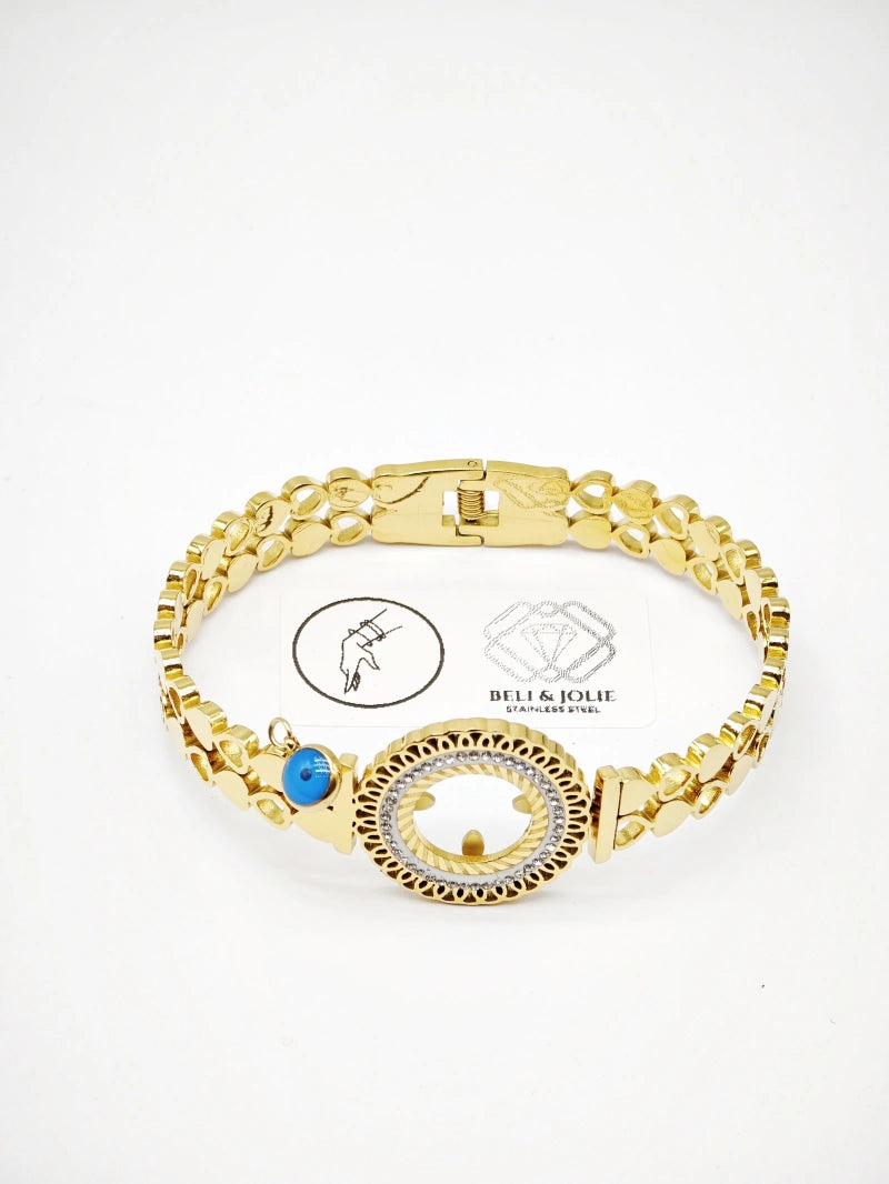 Bracelet jonc en acier inoxydable - DORÉ