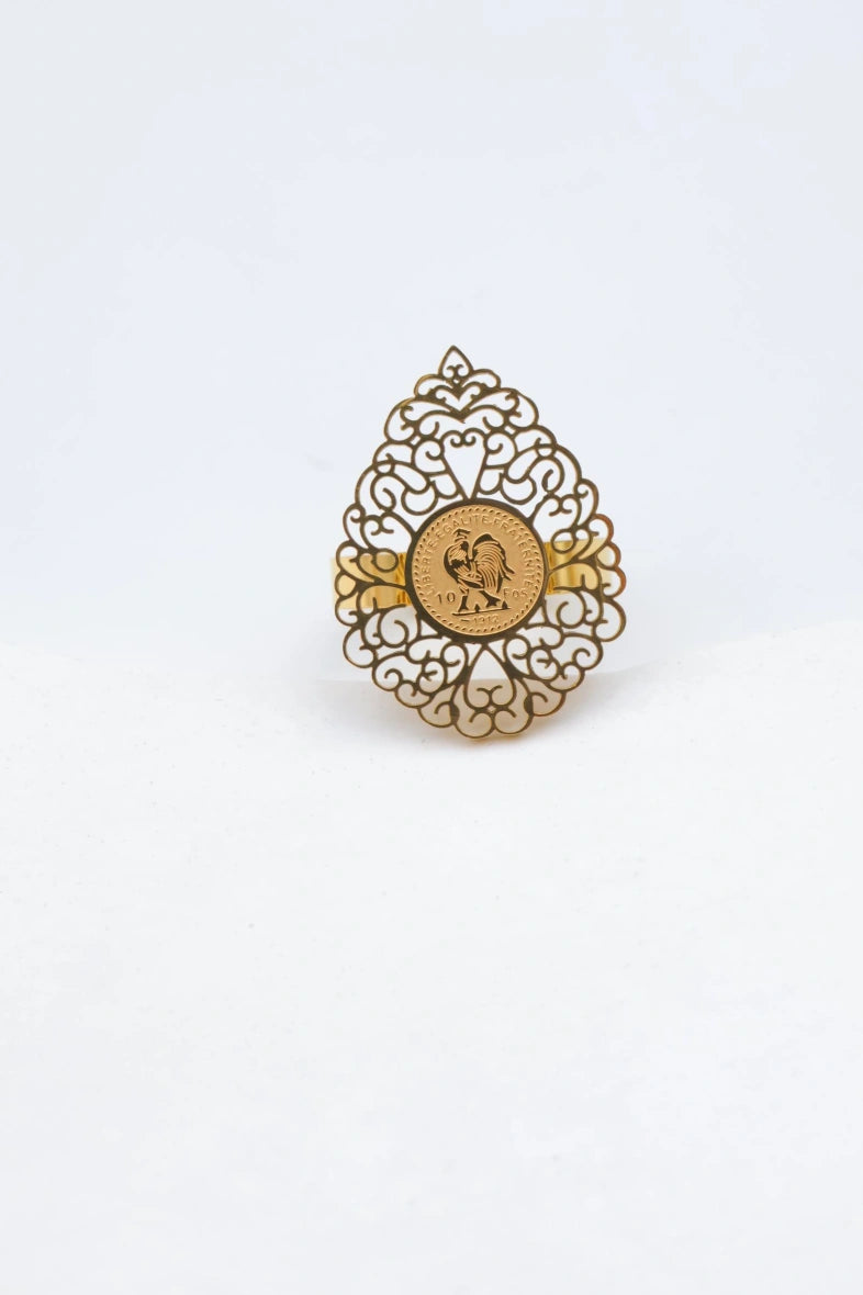 Bague en acier inoxydable ajustable - DORÉ