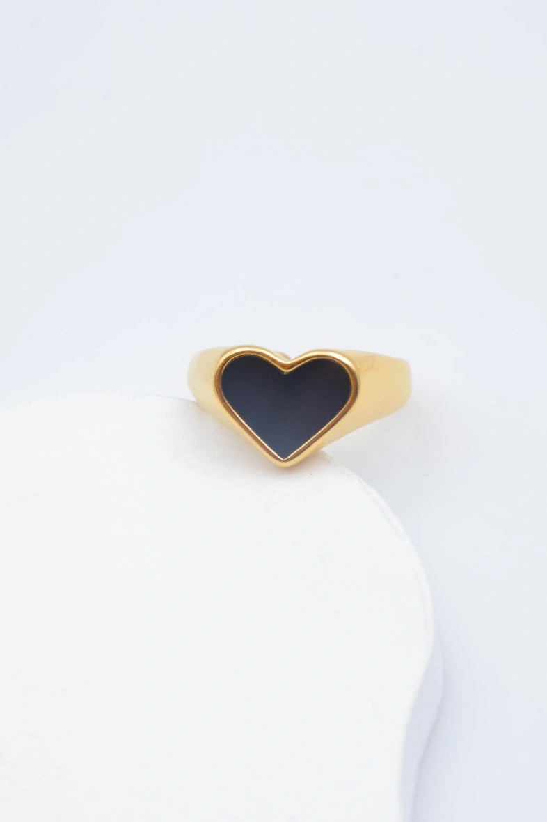 Bague en acier inoxydable ajustable - NOIR