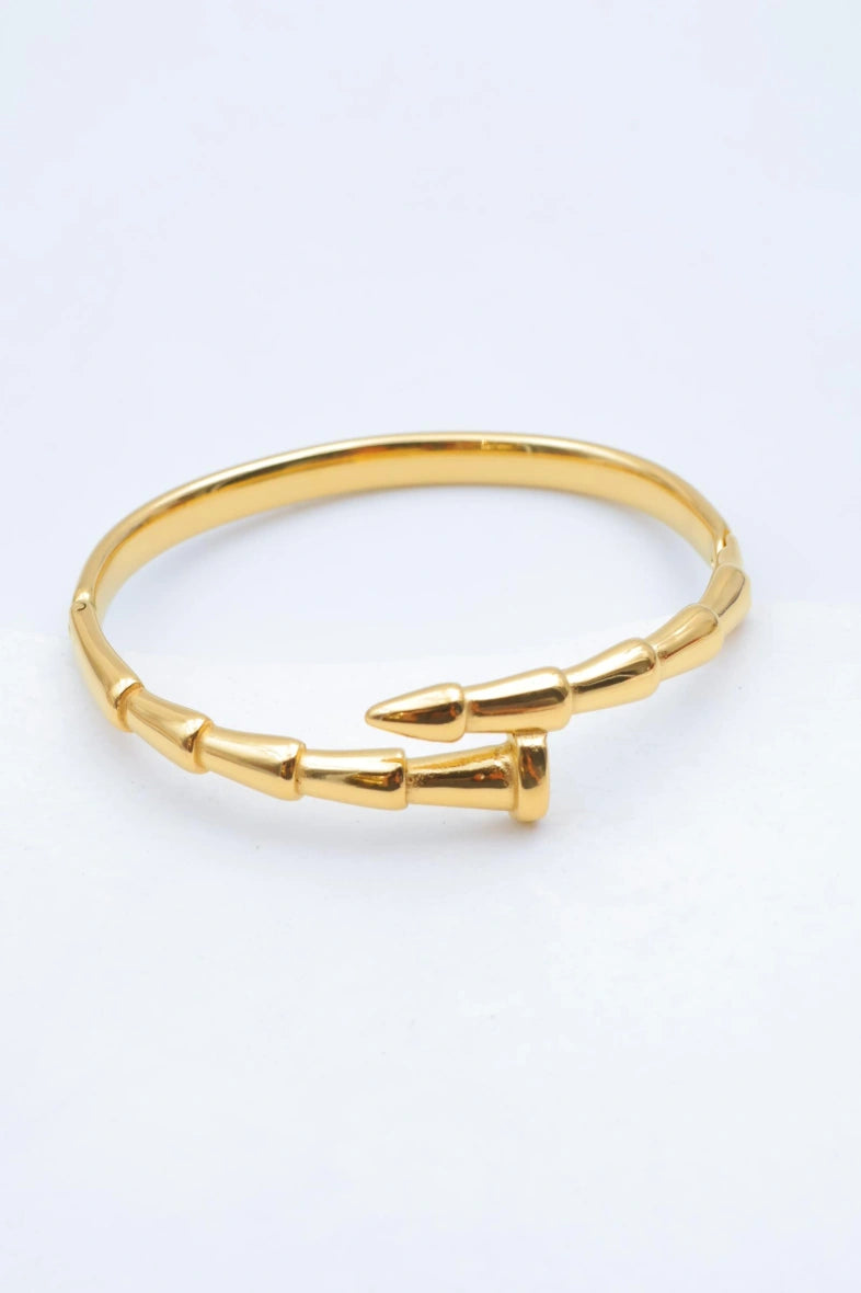 Bracelet jonc en acier inoxydable - DORÉ