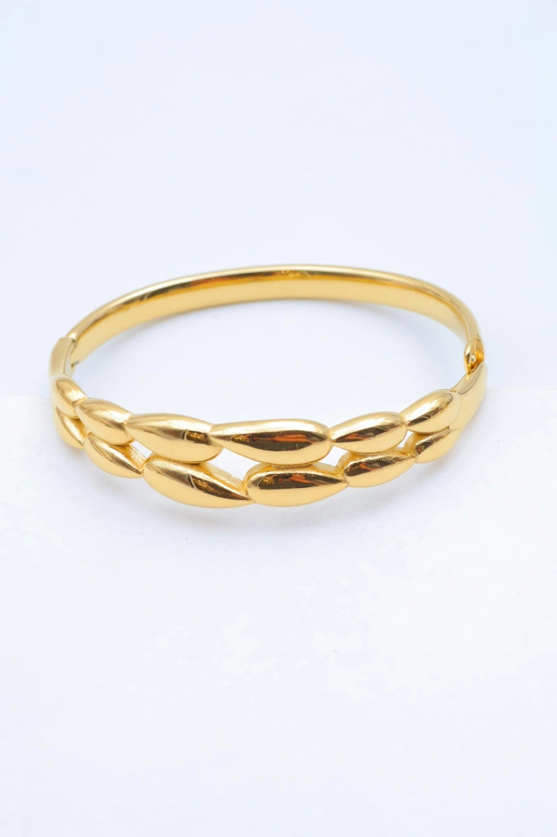 Bracelet jonc en acier inoxydable - DORÉ