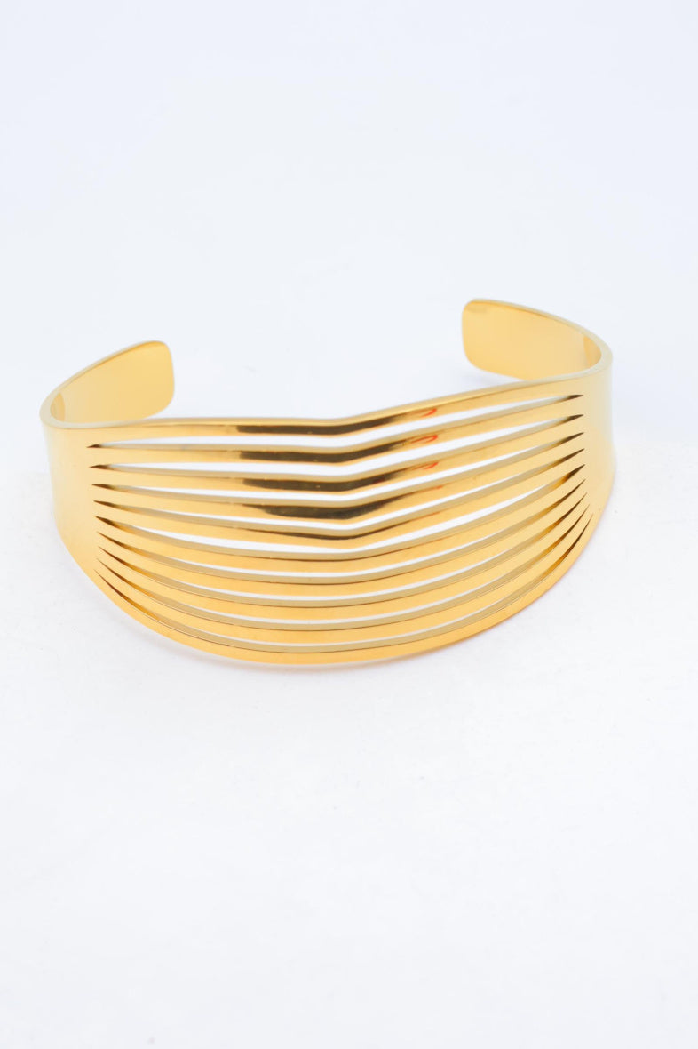 Bracelet jonc en acier inoxydable - DORÉ