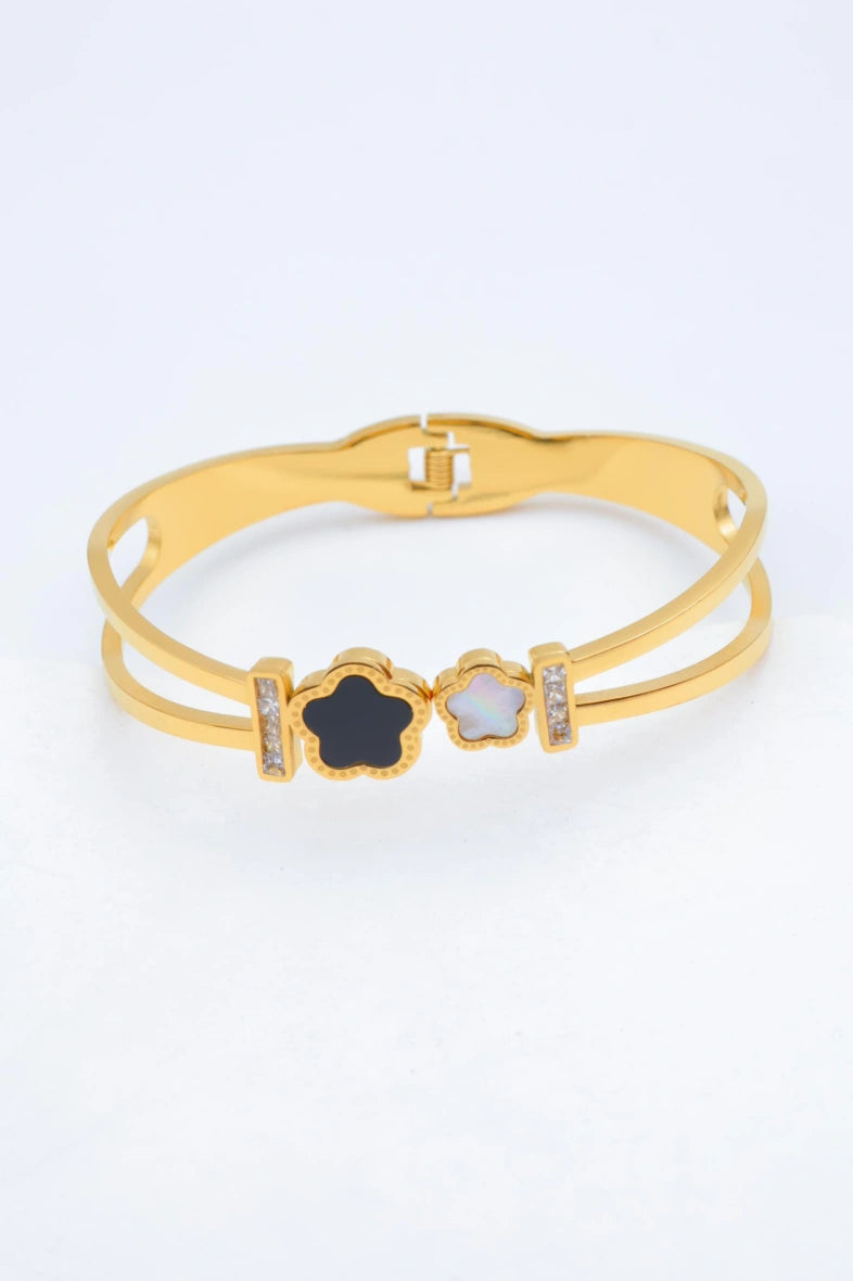 Bracelet jonc en acier inoxydable - DORÉ