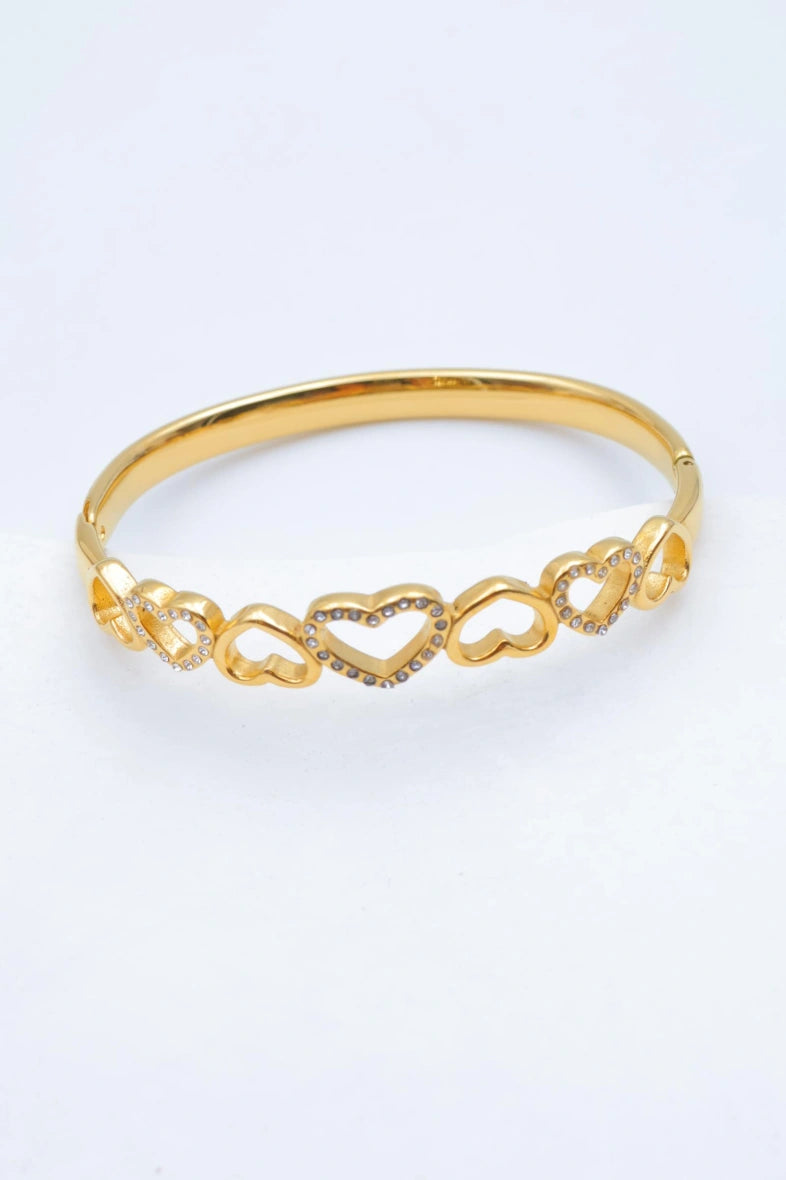 Bracelet jonc en acier inoxydable - DORÉ